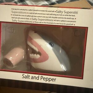 Shark Salt and Pepper Shaker Set - Gray and Pink